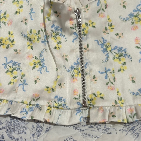 For Love And Lemons Floral Lace Bralette - White and Pink - Picture 4 of 7